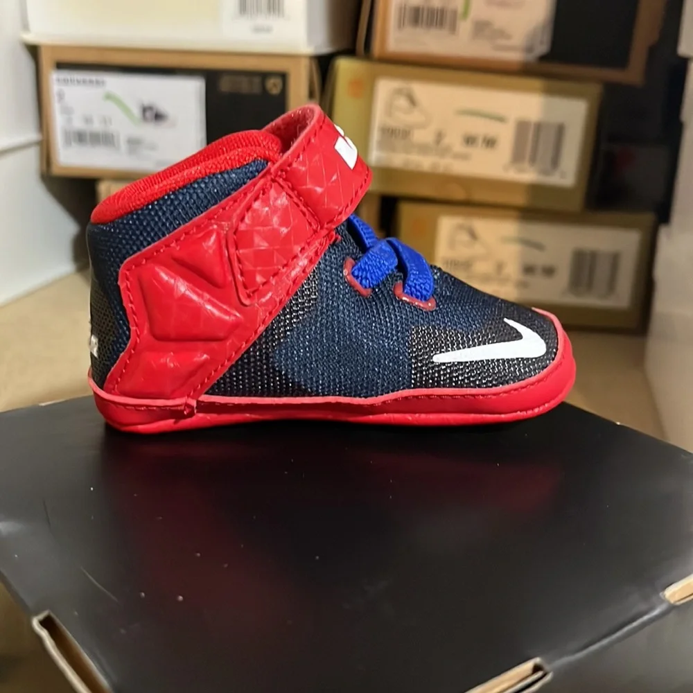 Nike Lebron XII Shoes Sneakers Baby Crib Infant Size 2 new 685191 601 Size 2C
